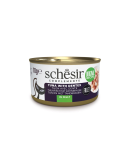 Schesir Complements Cat Wet Food In Jelly Can Tuna With Dentex 70g